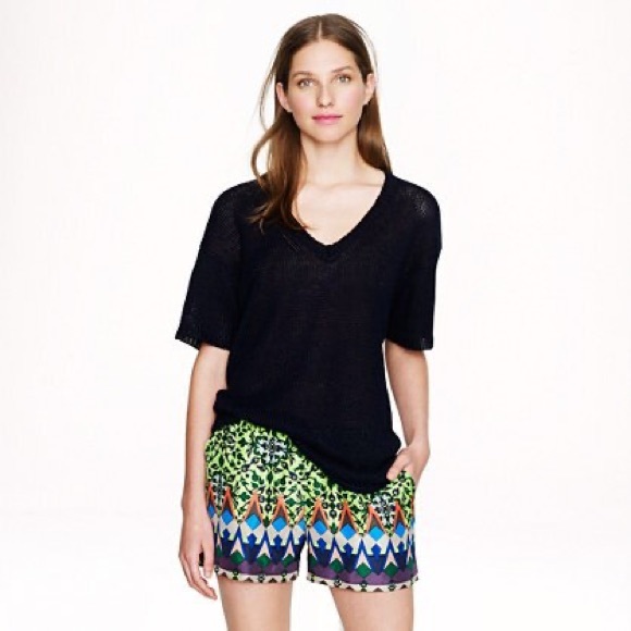NWT J.Crew 100% Silk Gemstone Shorts - Picture 1 of 8